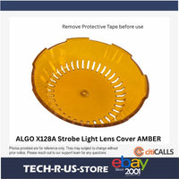 Algo X128A Strobe Lens Cover Amber 8128 1128 Exact Fit - Free Shipping New