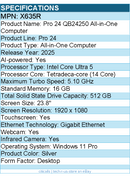 Dell X635R Pro 24 QB24250 All-in-One Computer - Intel Core Ultra 5 245