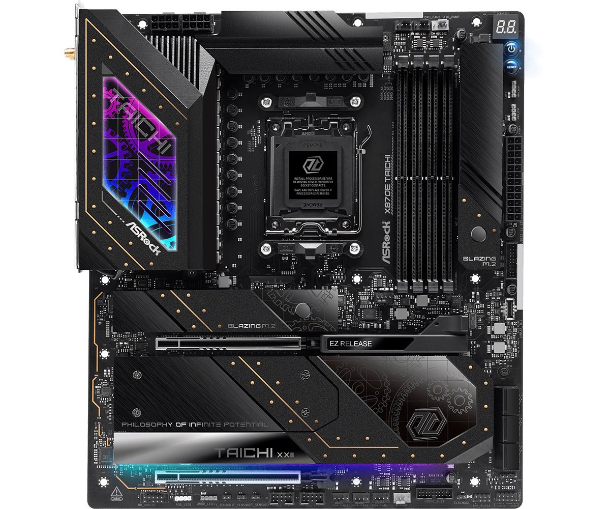ASRock X870E Taichi Motherboard - X870E AM5 256GB DDR5 EATX Retail