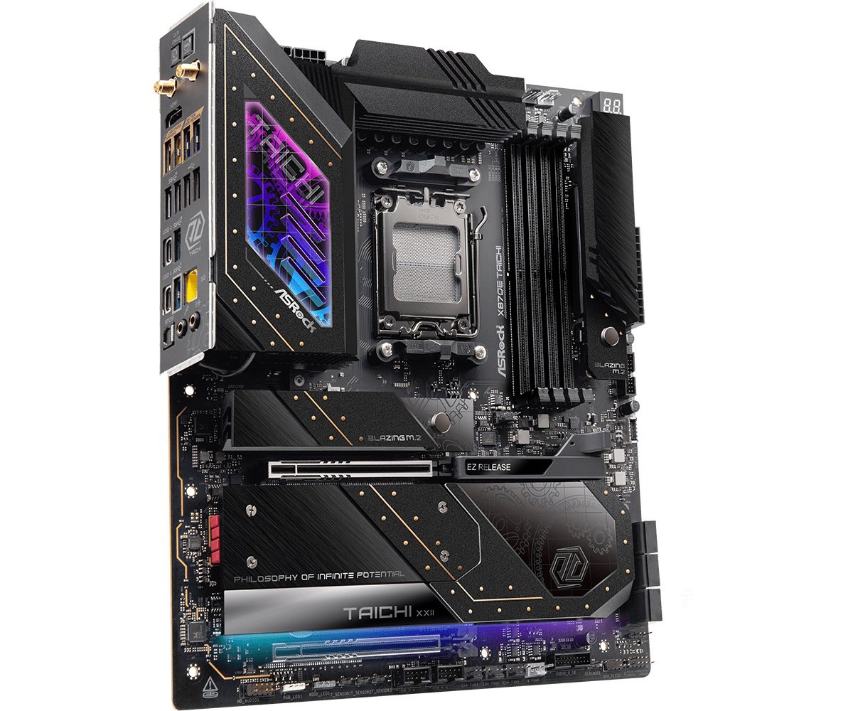 ASRock X870E Taichi Motherboard - X870E AM5 256GB DDR5 EATX Retail