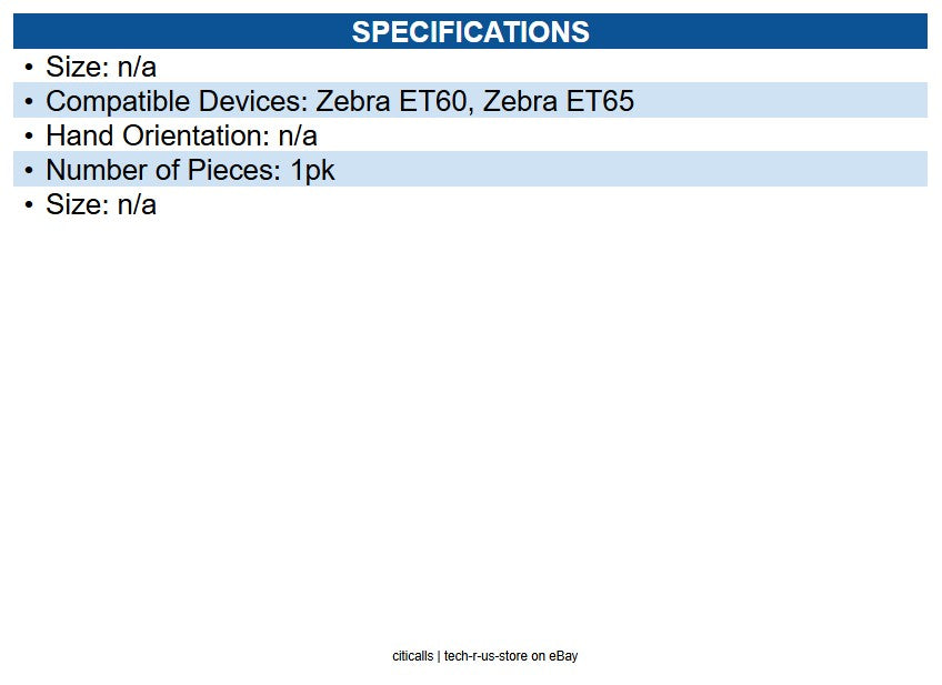 Zebra XBK-ET6X-KCKSTD-01 Kickstand with Hand Strap Adjustable - Black - 1