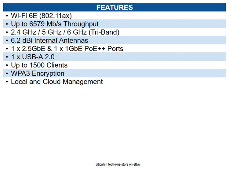 Cambium Networks XE3-4X00B00-US XE3-4 Indr TBB WiFi 6eAP SDR4x42.5GbE US