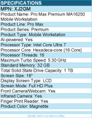 Dell XJ2GM Pro Max Premium MA16250 16" Mobile Workstation - Magnetite