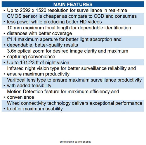 Hanwha XNO-C7083R Series 4MP IR Bullet Camera, 2.8-10mm Motorized Varifocal Lens