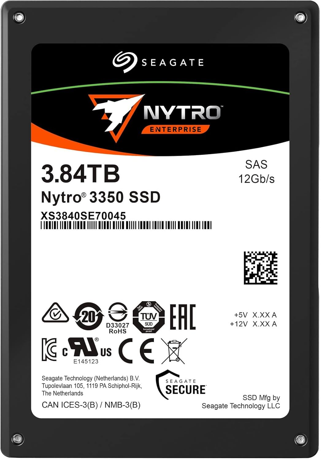 Seagate XS3840SE70045 Nytro 3350 - SSD - Scaled Endurance - 3.84 TB - internal