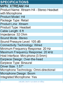 Adesso Xtream H4 - 3.5mm Stereo Headset with Microphone - Wired