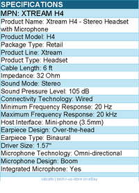 Adesso Xtream H4 - 3.5mm Stereo Headset with Microphone - Wired