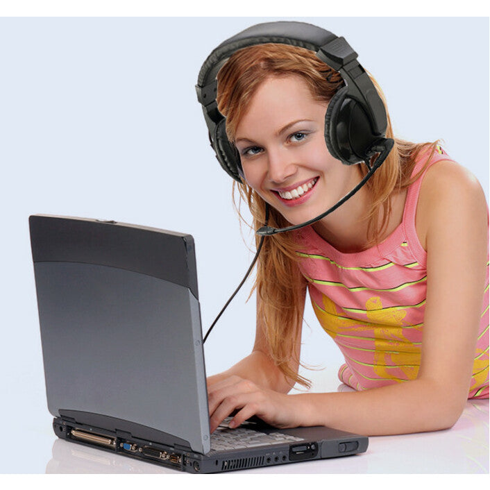 Adesso XtreamH5 - 3.5mm Stereo Headset with Microphone - Noise Cancelling