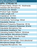 Adesso XTREAM H5 - 3.5mm Stereo Headset with Microphone - Wired