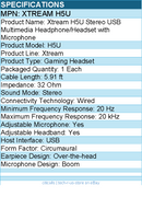 Adesso Xtream H5U USB Stereo Headset with Microphone - Noise Cancelling