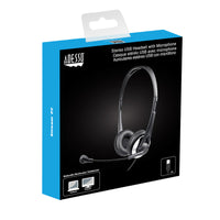 Adesso XTREAM P2 USB Stereo Headset with Adjustable Microphone- Noise Cancelling