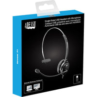 Adesso XtreamP1 USB Single-Sided Headset with Adjustable Microphone