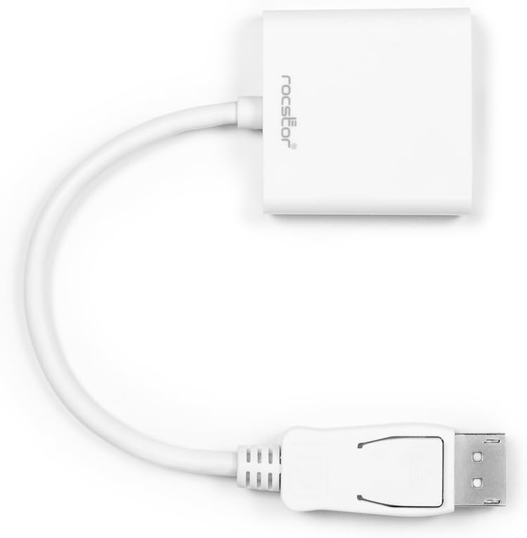 Rocstor Y10A101-W1 DisplayPort Male to HDMI Female Adapter White Retail