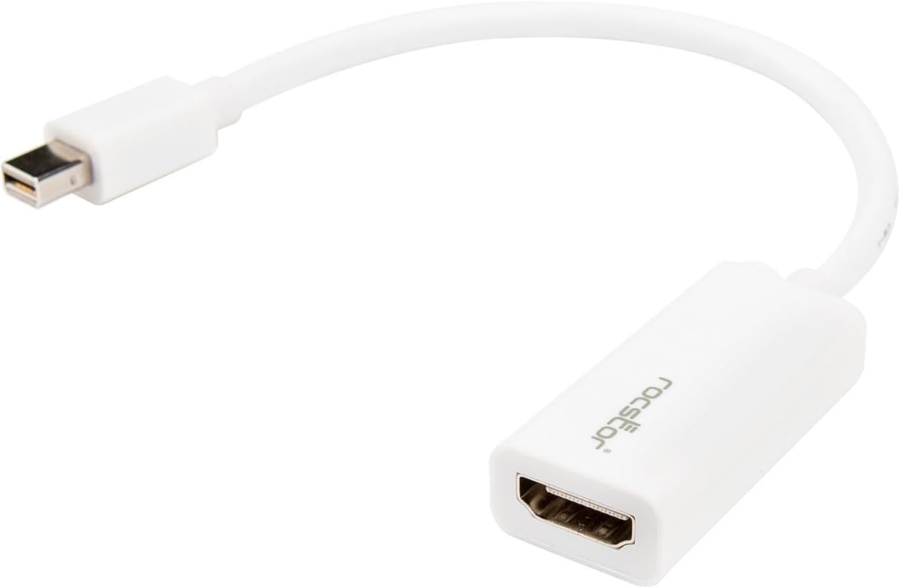 Rocstor Y10A224-W1 Mini DP to HDMI1.2 4K Adapter M F White Retail