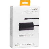 Rocstor Y10A273-B1 65W Smart USB-C Slim Power Adapter Black Retail