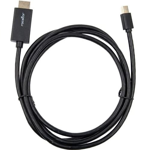 Rocstor Y10C196-B1 6ft Mini DisplayPort to HDMI Cable M M Black Retail