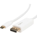 Rocstor Y10C240-W1 6ft USB-C to DisplayPort CB M M 4K 60Hz GoldPlated White