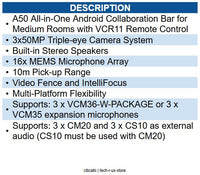 Yealink YEA-A50-010 1206706 Collab Bar for Md to Lg rooms