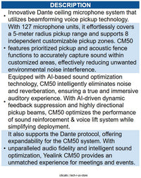 Yealink YEA-CM50 1303096 Premium Ceiling Microphone