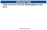 Yealink YEA-MB-WALLMOUNT-650 3311073 Wallmount for 65in MB and ETV