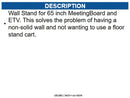 Yealink YEA-MB-WALLSTAND-650W 3311075 Wall Stand for 65in MeetingBoard