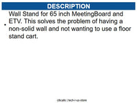 Yealink YEA-MB-WALLSTAND-650W 3311075 Wall Stand for 65in MeetingBoard