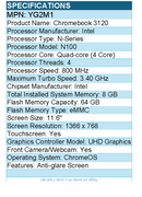 Dell YG2M1 3000 3120 11.6" Touchscreen Clamshell Chromebook - Intel N-Series