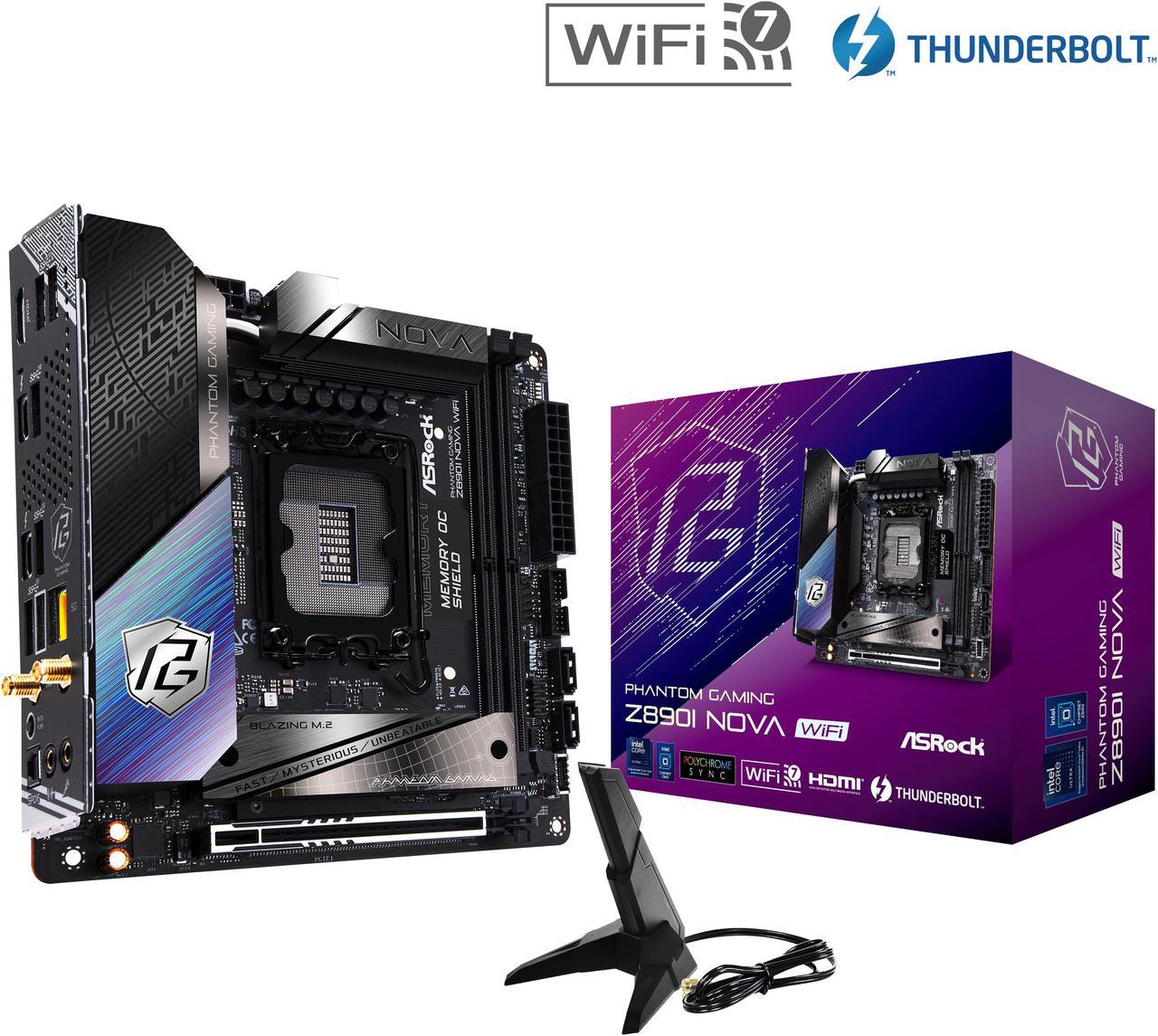 ASRock Z890I Nova WiFi Motherboard - Z890 LGA1851 256GB DDR5 Mini-ITX Retail