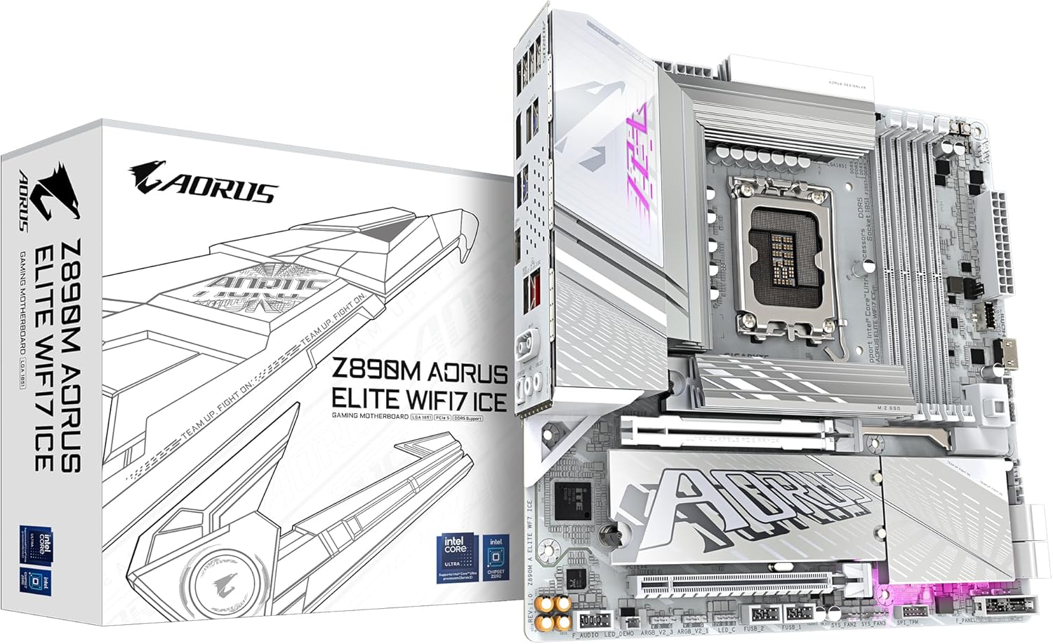 Gigabyte Z890M A ELITE WF7 ICE Z890M AORUS Elite WIFI7 ICE Motherboard - LGA1851