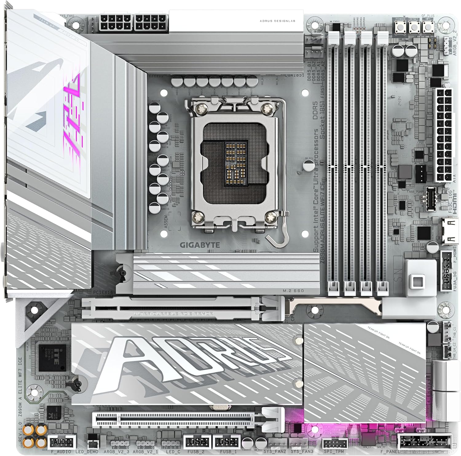 Gigabyte Z890M A ELITE WF7 ICE Z890M AORUS Elite WIFI7 ICE Motherboard - LGA1851