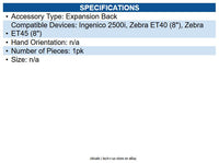 Zebra ZBK-ET4X-8PAY2500I1-01 Payment Back for Ingenico Link 2500i