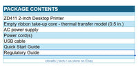 Zebra ZD4A022-D01X01EZ ZD411 Direct Thermal Printer Label Receipt USB ETH NFC BT
