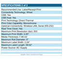 Zebra ZD4A022-D01X01EZ ZD411 Direct Thermal Printer Label Receipt USB ETH NFC BT