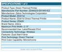 Zebra ZD4A023-D01W01EZ ZD411d Direct Thermal Printer Label Receipt USB WF NFC BT