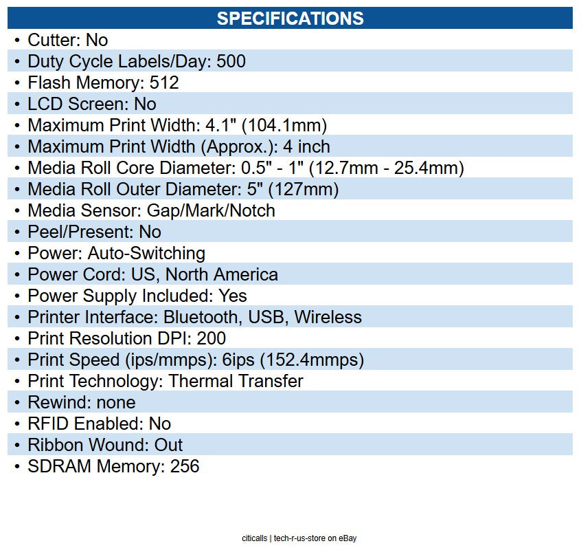Zebra ZD4A042-301X01EZ ZD421t Desktop Thermal Transfer Printer Monochrome, Label