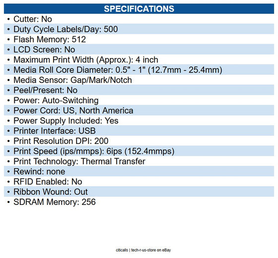 Zebra ZD4A042-C01M00EZ ZD421c Desktop Thermal Transfer Printer Monochrome, Label