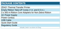Zebra ZD4A043-301M00EZ ZD421 Thermal Printer Mono 4.25" Label Receipt USB BT NFC