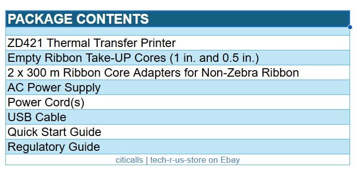 Zebra ZD4A043-301M00EZ ZD421 Thermal Printer Mono 4.25" Label Receipt USB BT NFC