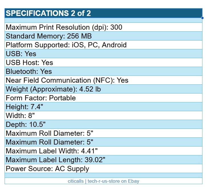 Zebra ZD4A043-301M00EZ ZD421 Thermal Printer Mono 4.25" Label Receipt USB BT NFC