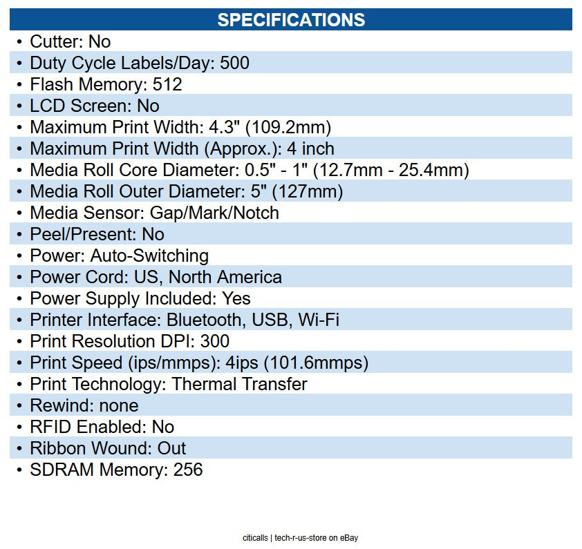 Zebra ZD4A043-301W01EZ ZD421 Desktop Thermal Transfer Printer Monochrome - Label