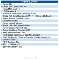 Zebra ZD4A043-C01E00EZ ZD421c Desktop Thermal Transfer Printer Monochrome Label