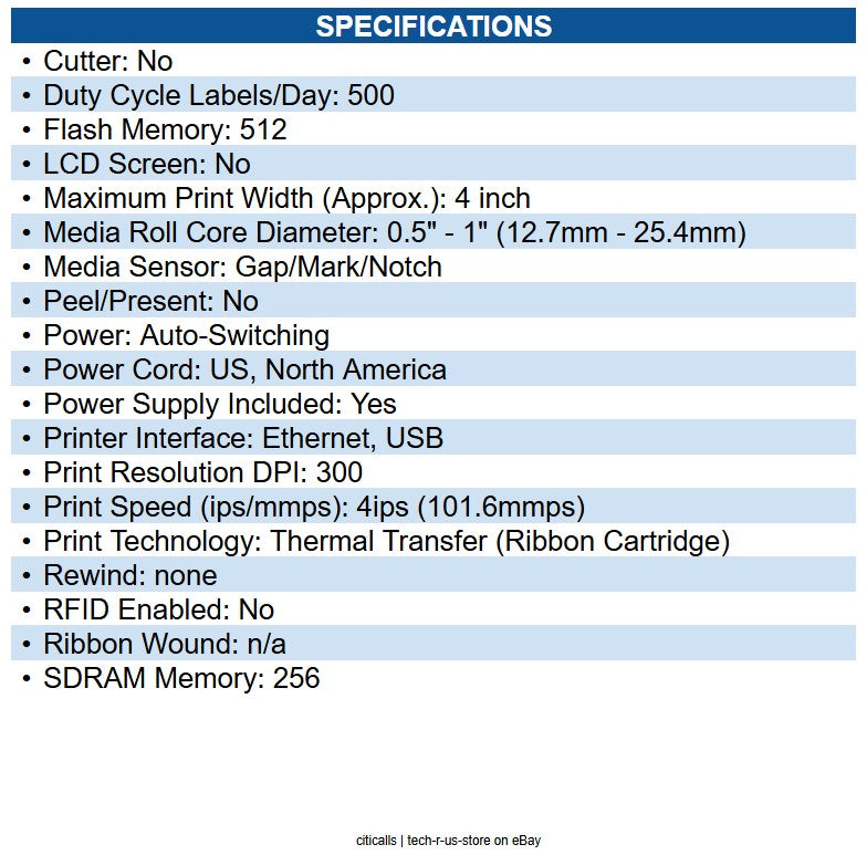 Zebra ZD4A043-C01E00EZ ZD421c Desktop Thermal Transfer Printer Monochrome Label