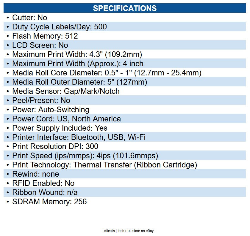 Zebra ZD4A043-C01W01EZ ZD421c Desktop Thermal Transfer Printer Monochrome Label