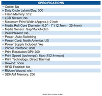 Zebra ZD4AH22-D01M00EZ Direct Thermal Printer ZD411, Healthcare; 203 dpi, USB