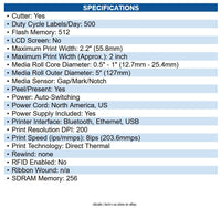 Zebra ZD6A022-D41B01EZ ZD611 Desktop Direct Thermal Printer Monochrome - Label