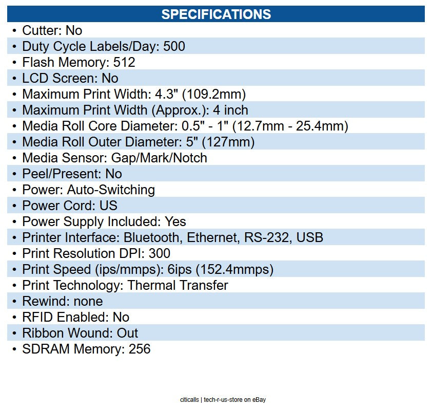 Zebra ZD6A043-301F00EZ ZD621 Desktop Thermal Transfer Printer Monochrome - Label
