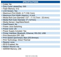 Zebra ZD6A142-D01F00EZ ZD621 Desktop Direct Thermal Printer Monochrome - Label