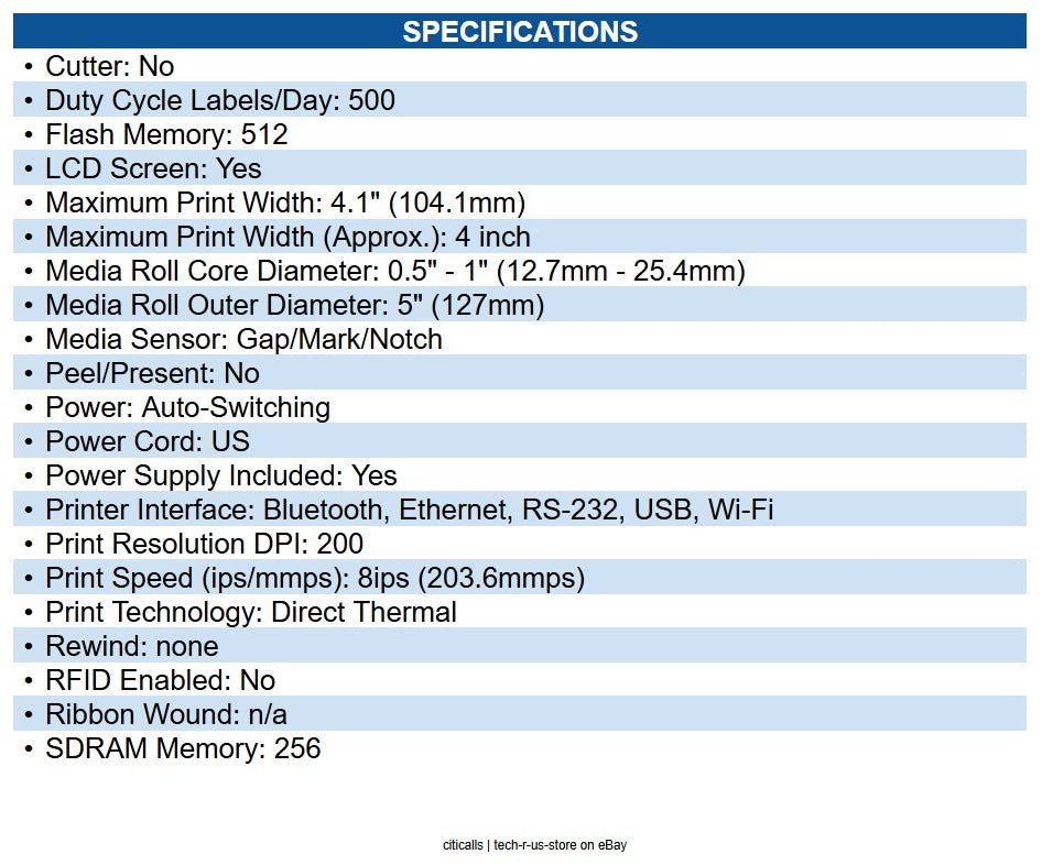Zebra ZD6A142-D41L01EZ ZD621 Desktop Direct Thermal Printer - Monochrome - Label