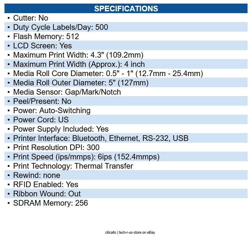 Zebra ZD6A143-301FR1GA ZD621R Thermal Transfer Printer - Color - Label/Receipt