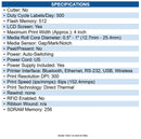 Zebra ZD6A143-D41L01EZ Direct Thermal Printer ZD621, Color Touch LCD; 300 dpi